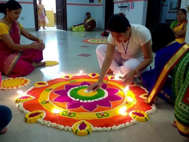 Traditional Treasures Rangoli College Event